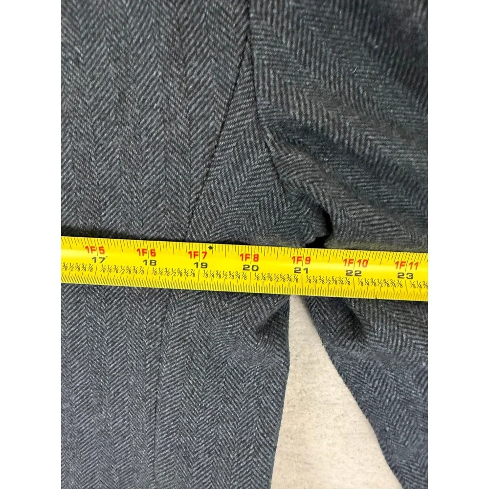 Banana Republic Mens 46L Herringbone Recycled Wool Blend Blazer Sport Coat Navy